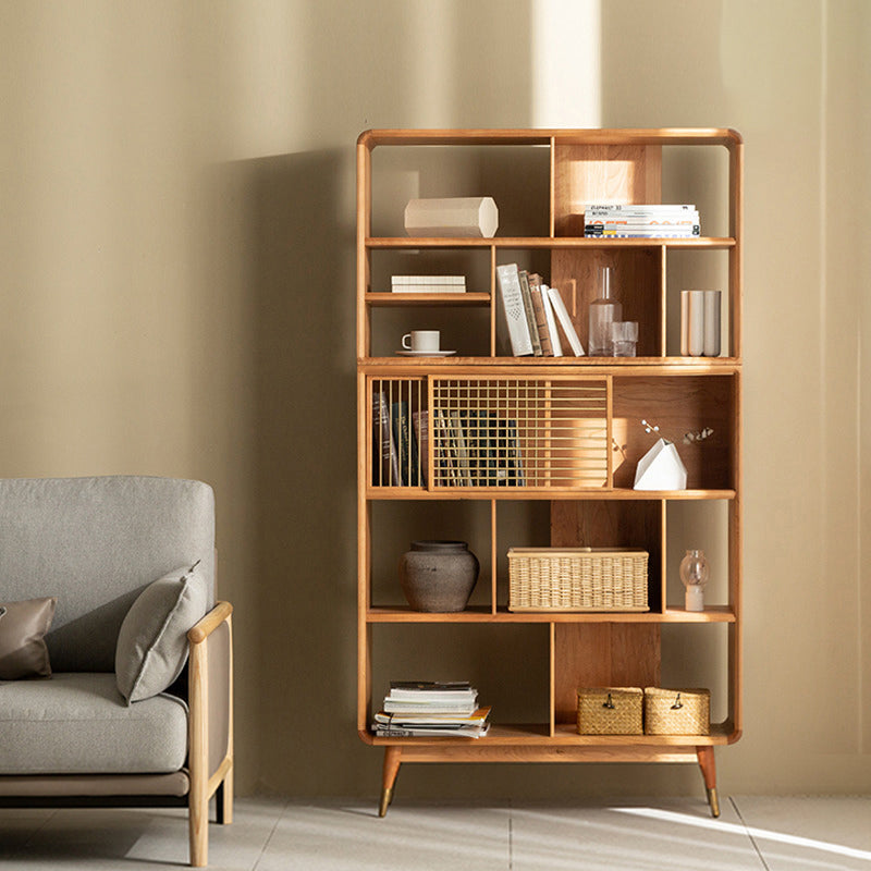 Scandinavian Standard Bookcase Wooden Open Back Bookshelf for Home Office Clearhalo 'Bookcases' 'furn' 'furn_bookcases' 'Furniture' 'furniture_bookcases' 'Office Furniture' 4901655