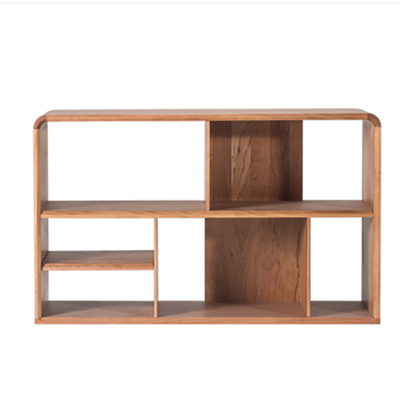 Scandinavian Standard Bookcase Wooden Open Back Bookshelf for Home Office 39.4"L x 13.8"W x 24"H Brown Clearhalo 'Bookcases' 'furn' 'furn_bookcases' 'Furniture' 'furniture_bookcases' 'Office Furniture' 4901656