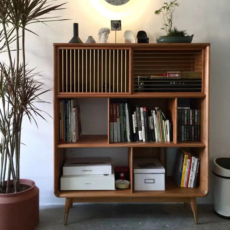 Scandinavian Standard Bookcase Wooden Open Back Bookshelf for Home Office Clearhalo 'Bookcases' 'furn' 'furn_bookcases' 'Furniture' 'furniture_bookcases' 'Office Furniture' 4901658