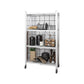 Industrial Folding Steel Etagere Bookshelf Open Bookshelf with Caster Wheels 24"L x 14.4"W x 50.2"H White Clearhalo 'Bookcases' 'furn' 'furn_bookcases' 'Furniture' 'furniture_bookcases' 'Office Furniture' 4901681