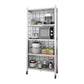 Industrial Folding Steel Etagere Bookshelf Open Bookshelf with Caster Wheels 24"L x 14.4"W x 64.2"H White Clearhalo 'Bookcases' 'furn' 'furn_bookcases' 'Furniture' 'furniture_bookcases' 'Office Furniture' 4901689