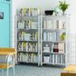 Industrial Folding Steel Etagere Bookshelf Open Bookshelf with Caster Wheels Clearhalo 'Bookcases' 'furn' 'furn_bookcases' 'Furniture' 'furniture_bookcases' 'Office Furniture' 4901700