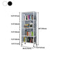 Industrial Folding Steel Etagere Bookshelf Open Bookshelf with Caster Wheels Clearhalo 'Bookcases' 'furn' 'furn_bookcases' 'Furniture' 'furniture_bookcases' 'Office Furniture' 4901711