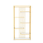 Industrial Style Bookcase Open Back Bookshelf for Home Office Gold Clearhalo 'Bookcases' 'furn' 'furn_bookcases' 'Furniture' 'furniture_bookcases' 'Office Furniture' 4901720