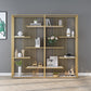 Industrial Style Bookcase Open Back Bookshelf for Home Office Gold Clearhalo 'Bookcases' 'furn' 'furn_bookcases' 'Furniture' 'furniture_bookcases' 'Office Furniture' 4901729