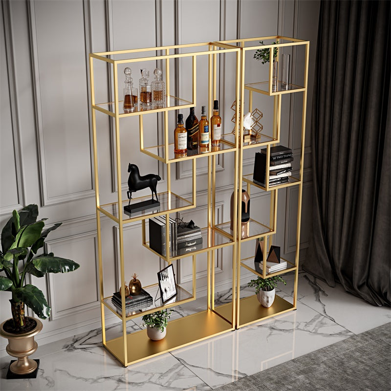 Industrial Open Back Bookshelf with Iron Frame Bookcase for Home Office Clearhalo 'Bookcases' 'furn' 'furn_bookcases' 'Furniture' 'furniture_bookcases' 'Office Furniture' 4901741