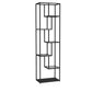 Industrial Open Back Bookshelf with Iron Frame Bookcase for Home Office 19.7"L x 11.8"W x 70.9"H Black Clearhalo 'Bookcases' 'furn' 'furn_bookcases' 'Furniture' 'furniture_bookcases' 'Office Furniture' 4901742