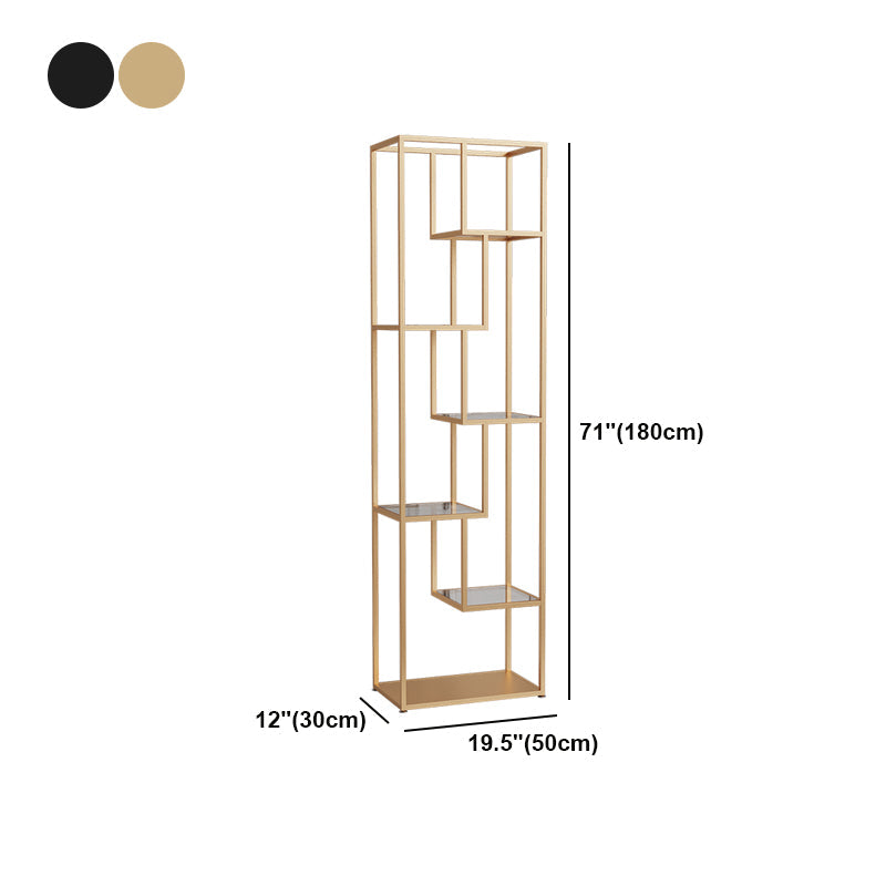 Industrial Open Back Bookshelf with Iron Frame Bookcase for Home Office Clearhalo 'Bookcases' 'furn' 'furn_bookcases' 'Furniture' 'furniture_bookcases' 'Office Furniture' 4901750