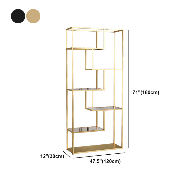 Industrial Open Back Bookshelf with Iron Frame Bookcase for Home Office Clearhalo 'Bookcases' 'furn' 'furn_bookcases' 'Furniture' 'furniture_bookcases' 'Office Furniture' 4901753