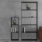 Industrial Metal Bookshelf Iron Open Back Bookcase for Office Clearhalo 'Bookcases' 'furn' 'furn_bookcases' 'Furniture' 'furniture_bookcases' 'Office Furniture' 4901759