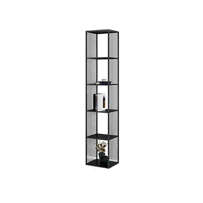 Industrial Metal Bookshelf Iron Open Back Bookcase for Office 14"L x 12"W x 71"H Clearhalo 'Bookcases' 'furn' 'furn_bookcases' 'Furniture' 'furniture_bookcases' 'Office Furniture' 4901760