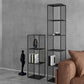 Industrial Metal Bookshelf Iron Open Back Bookcase for Office Clearhalo 'Bookcases' 'furn' 'furn_bookcases' 'Furniture' 'furniture_bookcases' 'Office Furniture' 4901761