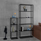 Industrial Metal Bookshelf Iron Open Back Bookcase for Office Clearhalo 'Bookcases' 'furn' 'furn_bookcases' 'Furniture' 'furniture_bookcases' 'Office Furniture' 4901763