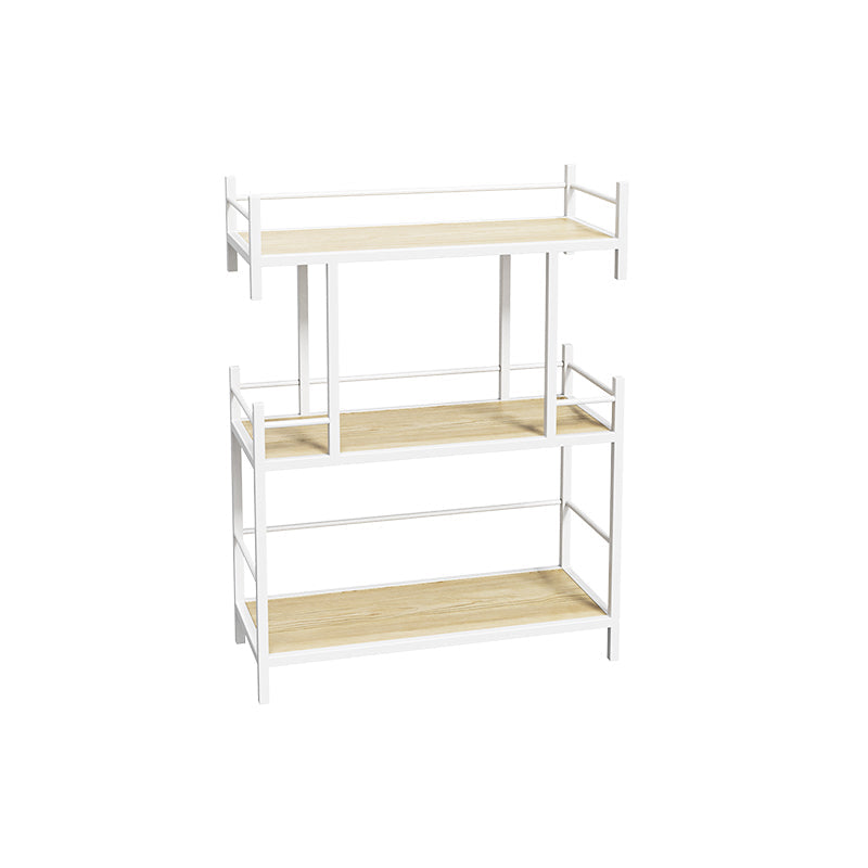 Open Back Metal Bookshelf Scandinavian Style Bookcase for Home Office Study Room 23.6"L x 9.8"W x 30.7"H White Clearhalo 'Bookcases' 'furn' 'furn_bookcases' 'Furniture' 'furniture_bookcases' 'Office Furniture' 4901774
