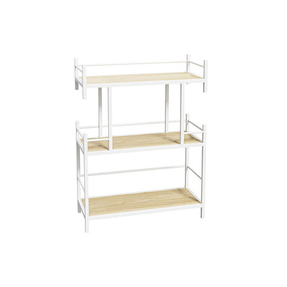 Open Back Metal Bookshelf Scandinavian Style Bookcase for Home Office Study Room 23.6"L x 9.8"W x 30.7"H White Clearhalo 'Bookcases' 'furn' 'furn_bookcases' 'Furniture' 'furniture_bookcases' 'Office Furniture' 4901774