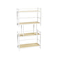 Open Back Metal Bookshelf Scandinavian Style Bookcase for Home Office Study Room 23.6"L x 9.8"W x 43.3"H White Clearhalo 'Bookcases' 'furn' 'furn_bookcases' 'Furniture' 'furniture_bookcases' 'Office Furniture' 4901777