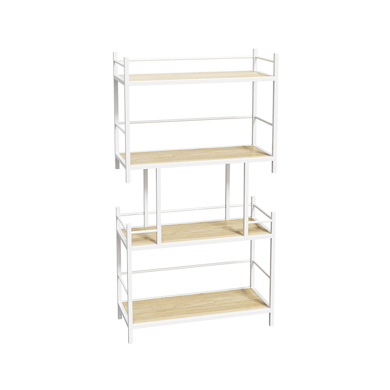 Open Back Metal Bookshelf Scandinavian Style Bookcase for Home Office Study Room 23.6"L x 9.8"W x 43.3"H White Clearhalo 'Bookcases' 'furn' 'furn_bookcases' 'Furniture' 'furniture_bookcases' 'Office Furniture' 4901777