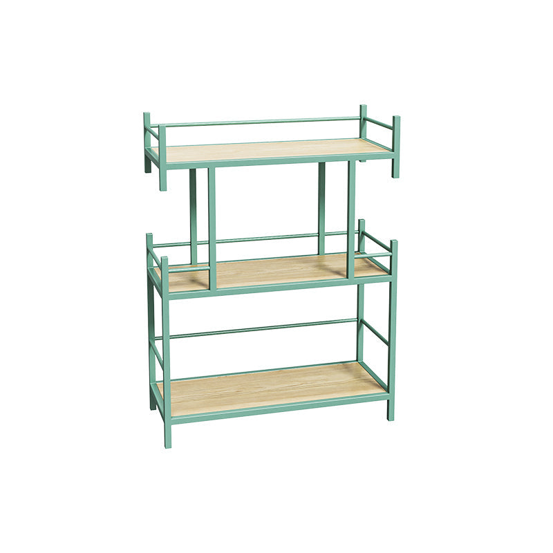 Open Back Metal Bookshelf Scandinavian Style Bookcase for Home Office Study Room 23.6"L x 9.8"W x 30.7"H Green Clearhalo 'Bookcases' 'furn' 'furn_bookcases' 'Furniture' 'furniture_bookcases' 'Office Furniture' 4901778