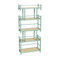 Open Back Metal Bookshelf Scandinavian Style Bookcase for Home Office Study Room 23.6"L x 9.8"W x 55.5"H Green Clearhalo 'Bookcases' 'furn' 'furn_bookcases' 'Furniture' 'furniture_bookcases' 'Office Furniture' 4901779