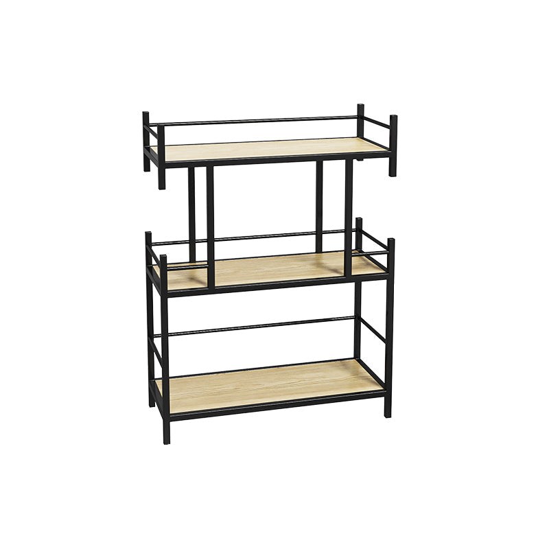 Open Back Metal Bookshelf Scandinavian Style Bookcase for Home Office Study Room 23.6"L x 9.8"W x 30.7"H Black Clearhalo 'Bookcases' 'furn' 'furn_bookcases' 'Furniture' 'furniture_bookcases' 'Office Furniture' 4901787