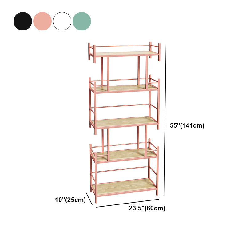 Open Back Metal Bookshelf Scandinavian Style Bookcase for Home Office Study Room Clearhalo 'Bookcases' 'furn' 'furn_bookcases' 'Furniture' 'furniture_bookcases' 'Office Furniture' 4901792