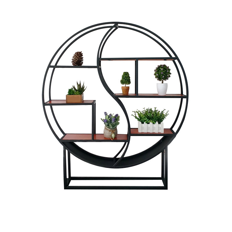 Modern Wall Mounted Bookshelf with Metal Frame Solid Wood Bookcase Clearhalo 'Bookcases' 'furn' 'furn_bookcases' 'Furniture' 'furniture_bookcases' 'Office Furniture' 4901801