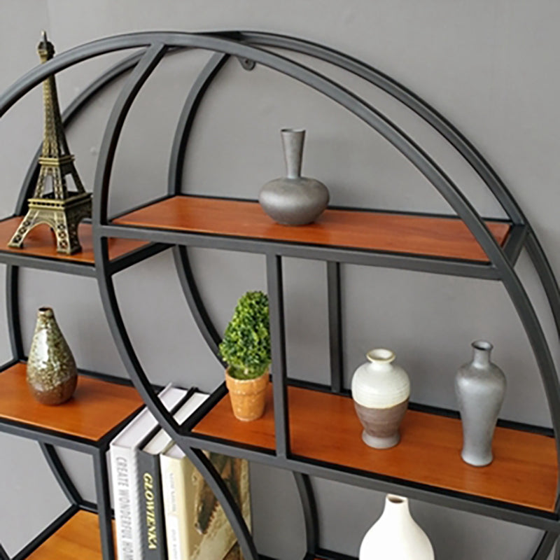 Modern Wall Mounted Bookshelf with Metal Frame Solid Wood Bookcase Clearhalo 'Bookcases' 'furn' 'furn_bookcases' 'Furniture' 'furniture_bookcases' 'Office Furniture' 4901802