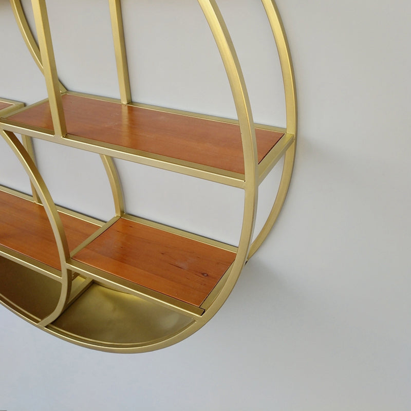 Modern Wall Mounted Bookshelf with Metal Frame Solid Wood Bookcase Clearhalo 'Bookcases' 'furn' 'furn_bookcases' 'Furniture' 'furniture_bookcases' 'Office Furniture' 4901803