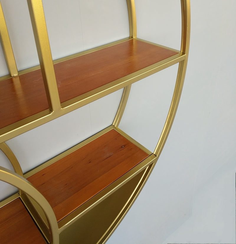 Modern Wall Mounted Bookshelf with Metal Frame Solid Wood Bookcase Clearhalo 'Bookcases' 'furn' 'furn_bookcases' 'Furniture' 'furniture_bookcases' 'Office Furniture' 4901804