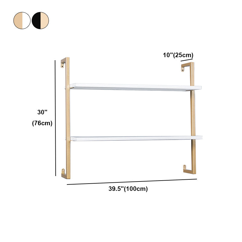 Contemporary Wall Unit Bookcase Metal Frame Pine Wood Shelf Bookshelf Clearhalo 'Bookcases' 'furn' 'furn_bookcases' 'Furniture' 'furniture_bookcases' 'Office Furniture' 4901851