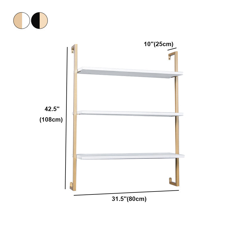 Contemporary Wall Unit Bookcase Metal Frame Pine Wood Shelf Bookshelf Clearhalo 'Bookcases' 'furn' 'furn_bookcases' 'Furniture' 'furniture_bookcases' 'Office Furniture' 4901853