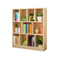 Natural Pine Wood Standard Bookshelf Modern Closed Back Bookcase for Classroom Clearhalo 'Bookcases' 'furn' 'furn_bookcases' 'Furniture' 'furniture_bookcases' 'Office Furniture' 4901866