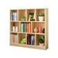 Natural Pine Wood Standard Bookshelf Modern Closed Back Bookcase for Classroom 47.2"L x 9.4"W x 45.3"H Clearhalo 'Bookcases' 'furn' 'furn_bookcases' 'Furniture' 'furniture_bookcases' 'Office Furniture' 4901868