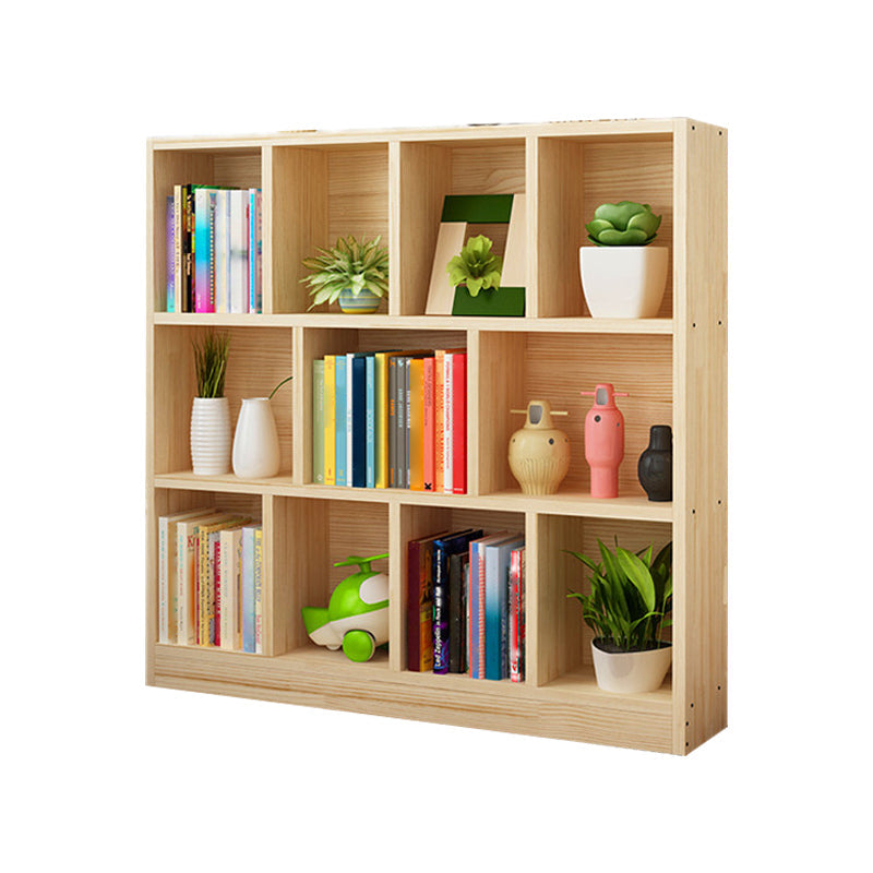 Natural Pine Wood Standard Bookshelf Modern Closed Back Bookcase for Classroom 47.2"L x 9.4"W x 45.3"H Clearhalo 'Bookcases' 'furn' 'furn_bookcases' 'Furniture' 'furniture_bookcases' 'Office Furniture' 4901868