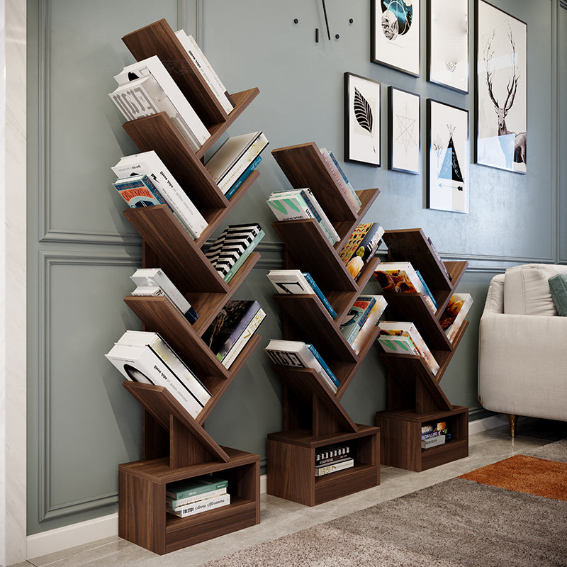 Manufactured Wood Corner Bookshelf Modern Closed Back Vertical Bookcase Clearhalo 'Bookcases' 'furn' 'furn_bookcases' 'Furniture' 'furniture_bookcases' 'Office Furniture' 4901884