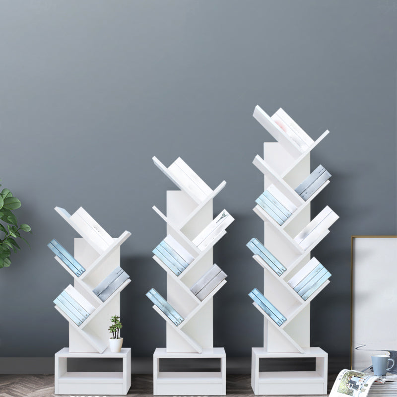 Manufactured Wood Corner Bookshelf Modern Closed Back Vertical Bookcase Clearhalo 'Bookcases' 'furn' 'furn_bookcases' 'Furniture' 'furniture_bookcases' 'Office Furniture' 4901887