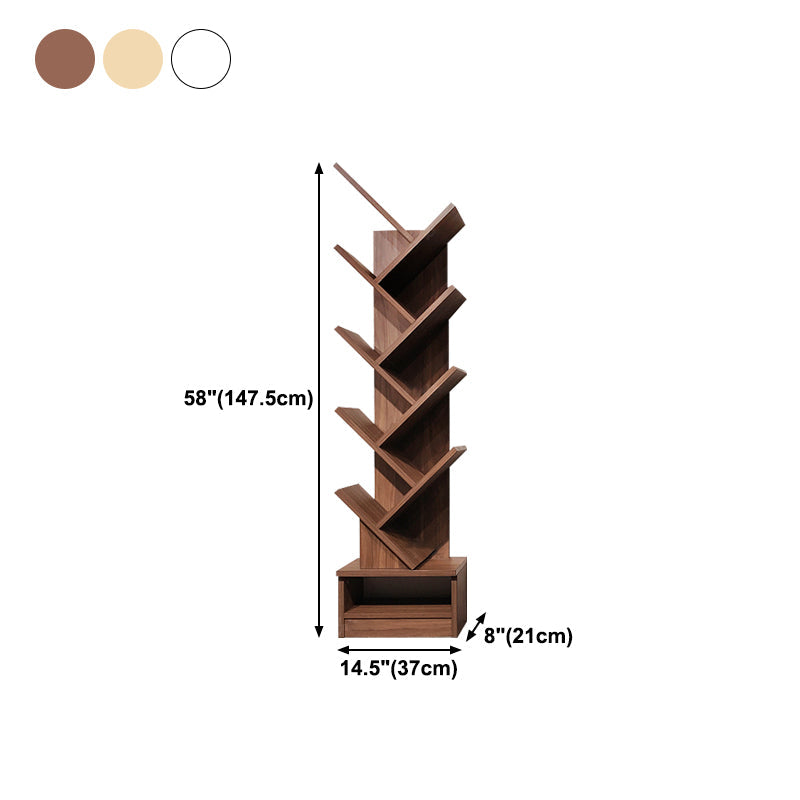 Manufactured Wood Corner Bookshelf Modern Closed Back Vertical Bookcase Clearhalo 'Bookcases' 'furn' 'furn_bookcases' 'Furniture' 'furniture_bookcases' 'Office Furniture' 4901907