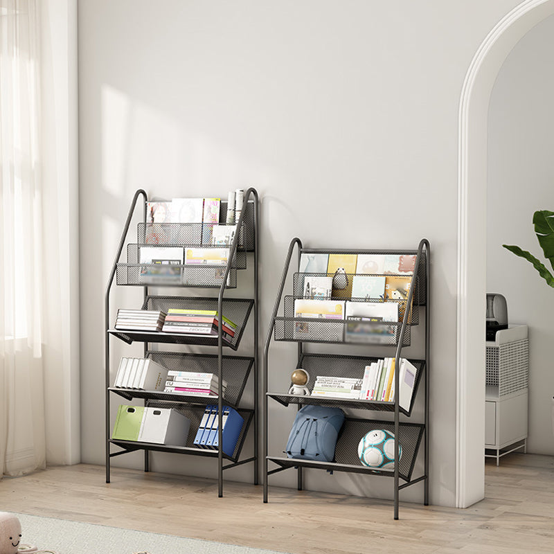 Contemporary Metal Ladder Bookshelf Closed Back Vertical Iron Bookcase Clearhalo 'Bookcases' 'furn' 'furn_bookcases' 'Furniture' 'furniture_bookcases' 'Office Furniture' 4901908