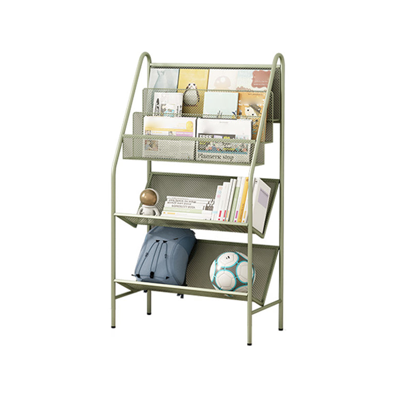 Contemporary Metal Ladder Bookshelf Closed Back Vertical Iron Bookcase 21.7"L x 11"W x 36.2"H Green Clearhalo 'Bookcases' 'furn' 'furn_bookcases' 'Furniture' 'furniture_bookcases' 'Office Furniture' 4901920