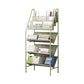Contemporary Metal Ladder Bookshelf Closed Back Vertical Iron Bookcase 21.7"L x 11"W x 45.3"H Green Clearhalo 'Bookcases' 'furn' 'furn_bookcases' 'Furniture' 'furniture_bookcases' 'Office Furniture' 4901922