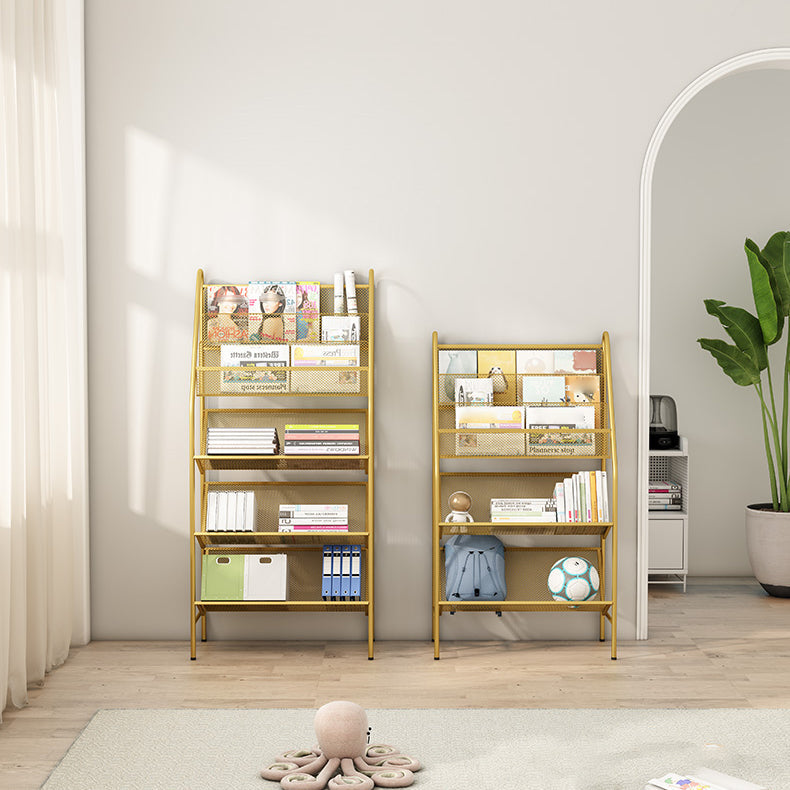 Contemporary Metal Ladder Bookshelf Closed Back Vertical Iron Bookcase Clearhalo 'Bookcases' 'furn' 'furn_bookcases' 'Furniture' 'furniture_bookcases' 'Office Furniture' 4901930