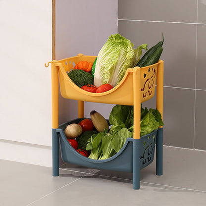 Contemporary Plastic Bookshelf Open Back Vertical Bookcase for Home 15.4"L x 10.6"W x 17.3"H Yellow Blue Clearhalo 'Bookcases' 'furn' 'furn_bookcases' 'Furniture' 'furniture_bookcases' 'Office Furniture' 4901937