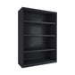 Closed Back Bookshelf Contemporary Style Bookcase for Study Room Office 33.5"L x 13"W x 46.9"H Black Shelves Clearhalo 'Bookcases' 'furn' 'furn_bookcases' 'Furniture' 'furniture_bookcases' 'Office Furniture' 4901962