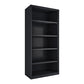 Closed Back Bookshelf Contemporary Style Bookcase for Study Room Office Black Shelves Clearhalo 'Bookcases' 'furn' 'furn_bookcases' 'Furniture' 'furniture_bookcases' 'Office Furniture' 4901963