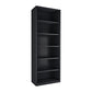 Closed Back Bookshelf Contemporary Style Bookcase for Study Room Office Black Shelves Clearhalo 'Bookcases' 'furn' 'furn_bookcases' 'Furniture' 'furniture_bookcases' 'Office Furniture' 4901966
