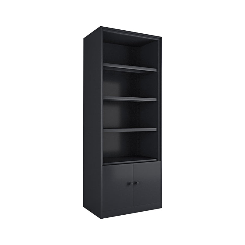 Closed Back Bookshelf Contemporary Style Bookcase for Study Room Office Black Cabinets Clearhalo 'Bookcases' 'furn' 'furn_bookcases' 'Furniture' 'furniture_bookcases' 'Office Furniture' 4901967