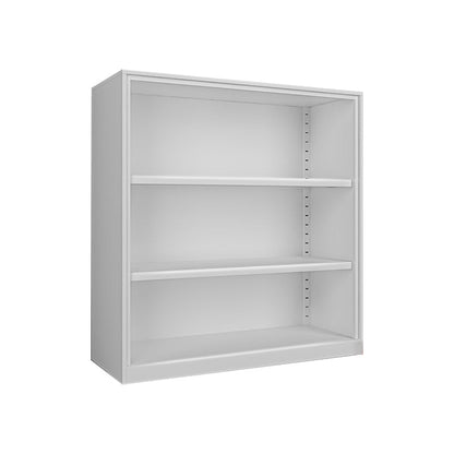 Closed Back Bookshelf Contemporary Style Bookcase for Study Room Office 33.5"L x 13"W x 35"H White Shelves Clearhalo 'Bookcases' 'furn' 'furn_bookcases' 'Furniture' 'furniture_bookcases' 'Office Furniture' 4901971