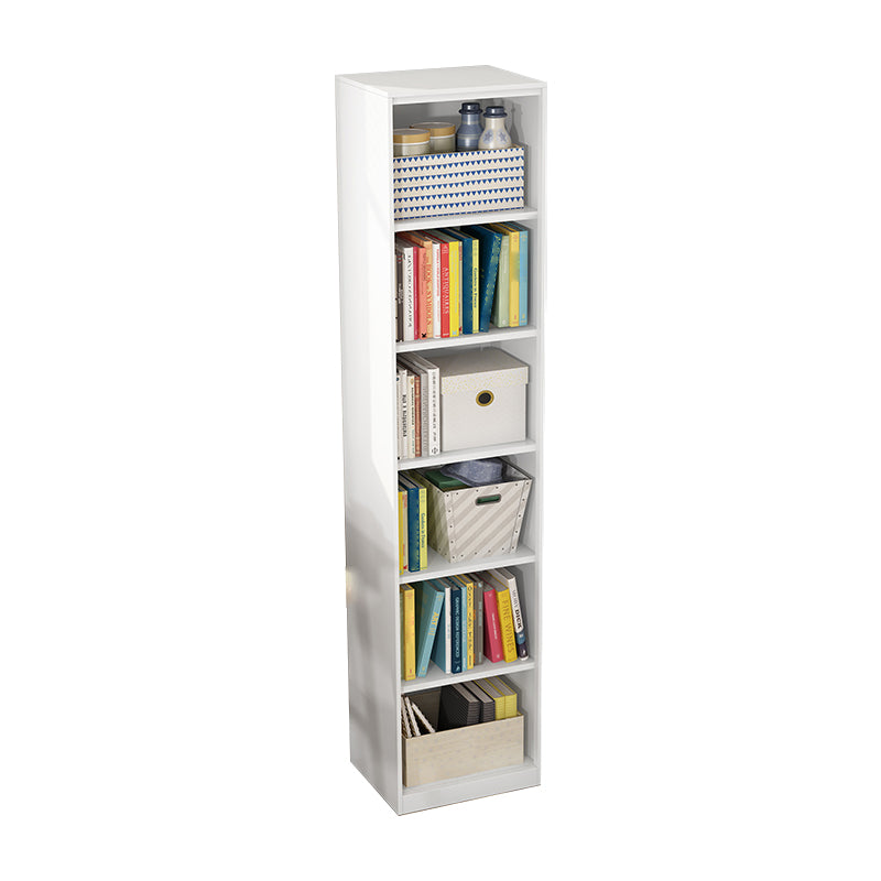 Closed Back Bookshelf Contemporary Style Bookcase for Study Room Office 15.7"L x 13"W x 78.7"H White Shelves Clearhalo 'Bookcases' 'furn' 'furn_bookcases' 'Furniture' 'furniture_bookcases' 'Office Furniture' 4901979
