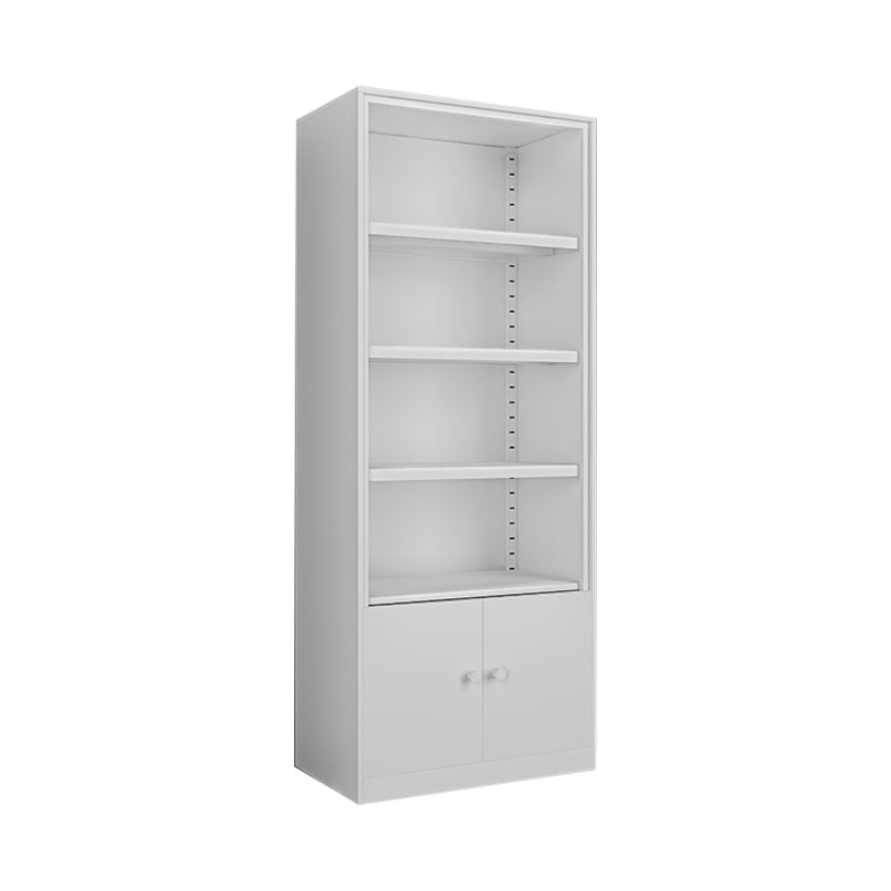 Closed Back Bookshelf Contemporary Style Bookcase for Study Room Office White Cabinets Clearhalo 'Bookcases' 'furn' 'furn_bookcases' 'Furniture' 'furniture_bookcases' 'Office Furniture' 4901980