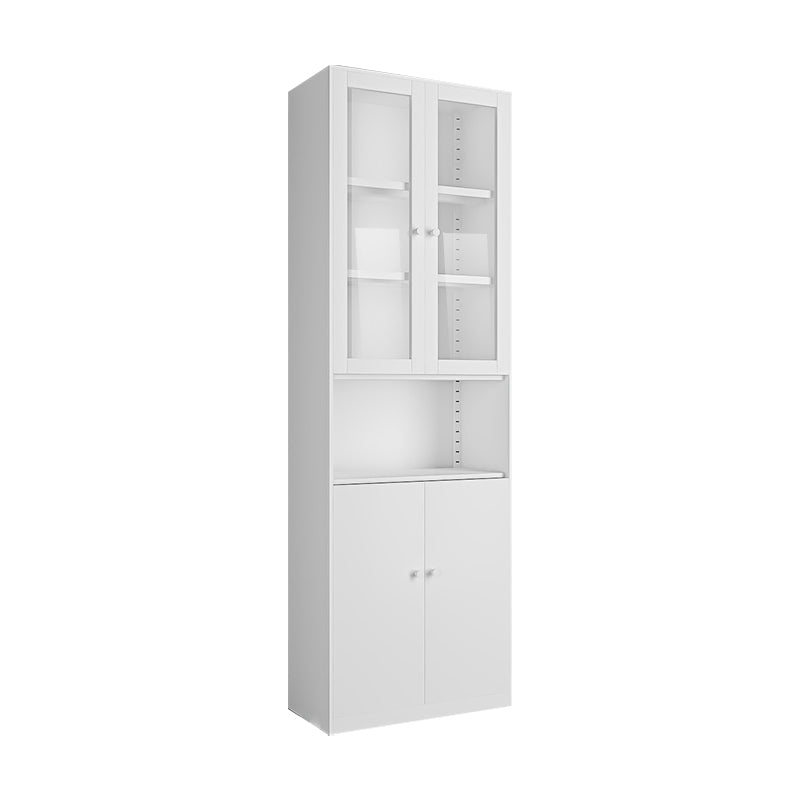 Closed Back Bookshelf Contemporary Style Bookcase for Study Room Office White Cabinets Clearhalo 'Bookcases' 'furn' 'furn_bookcases' 'Furniture' 'furniture_bookcases' 'Office Furniture' 4901982